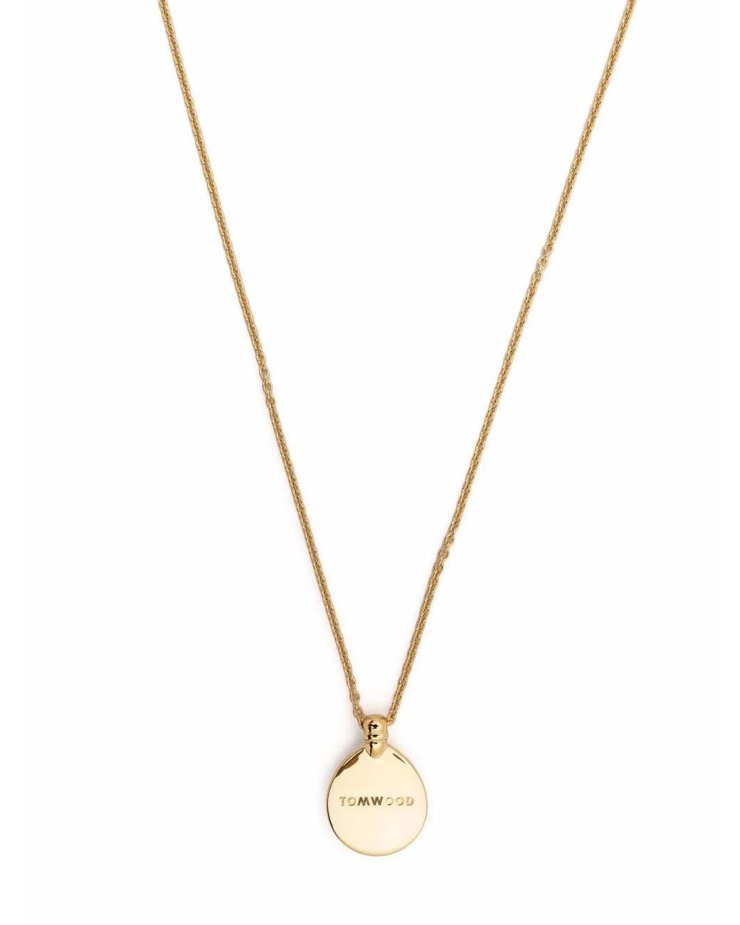 Tom Wood Metallic Logo Pendant Necklace