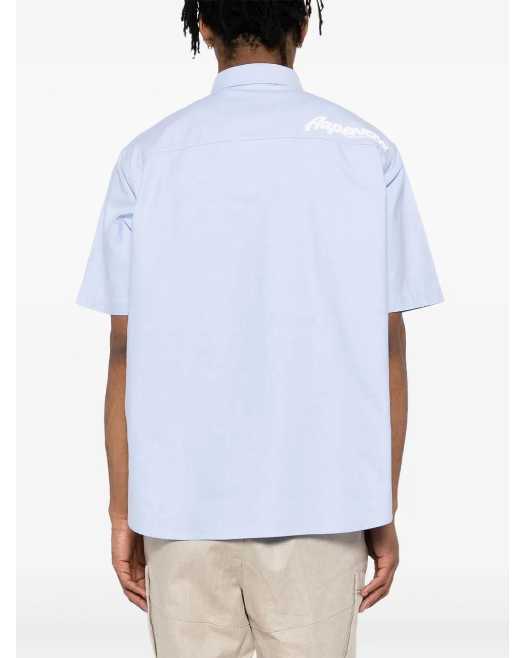Aape By A Bathing Ape White Logo-Patch Shirt for men