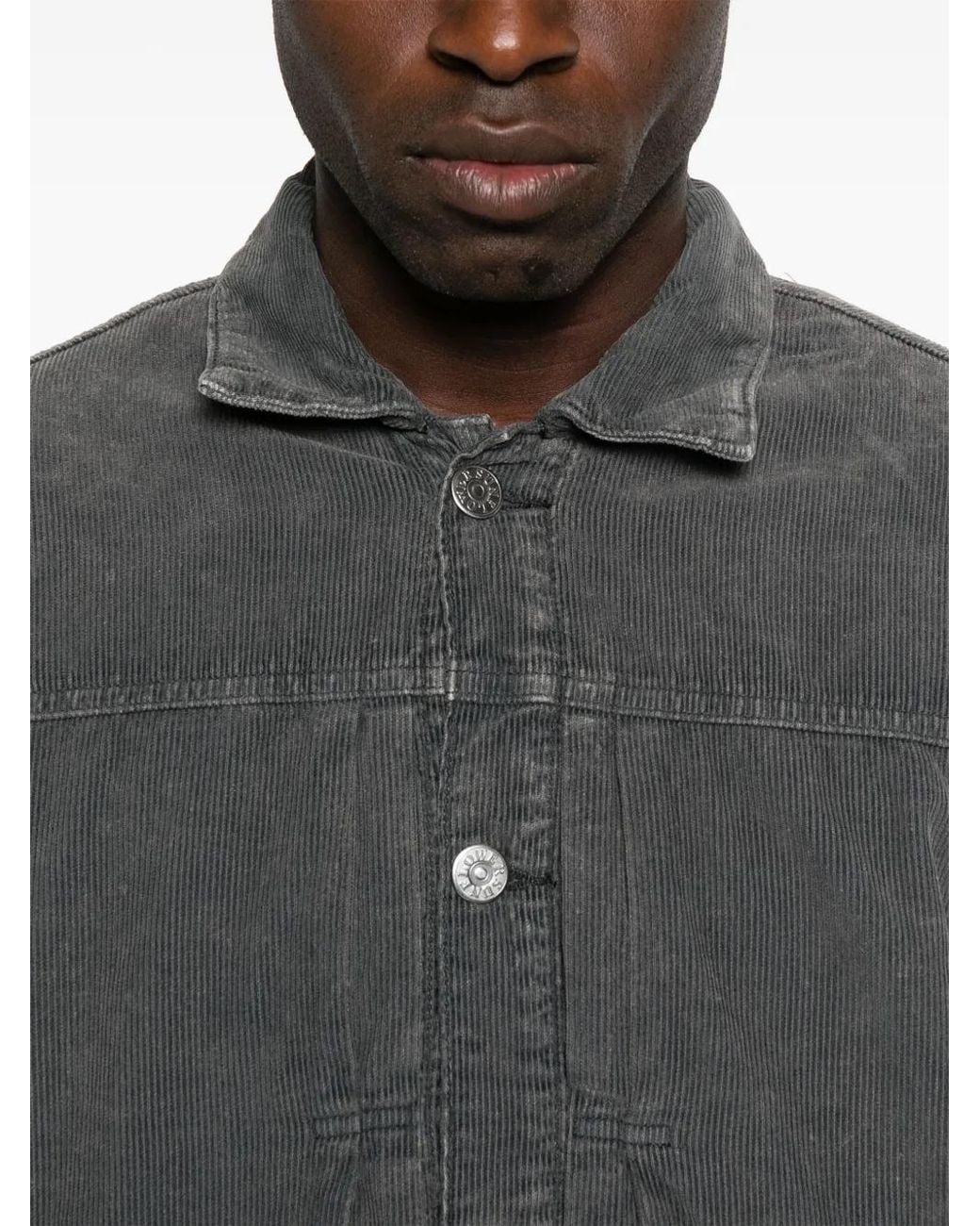 sunflower Gray Cotton Single-Breasted Coat for men