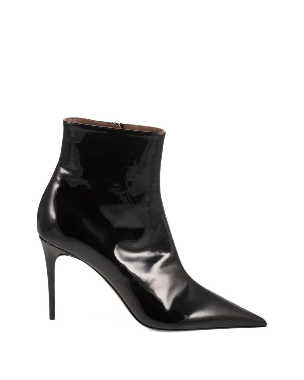 Paris Texas Black Vera Leather Ankle Boots