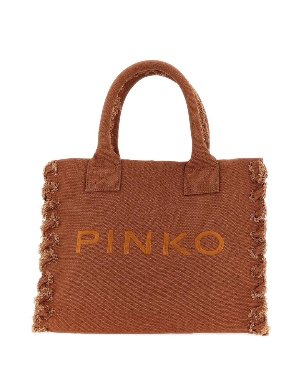 Pinko Brown Medium Beach Shopping Tote