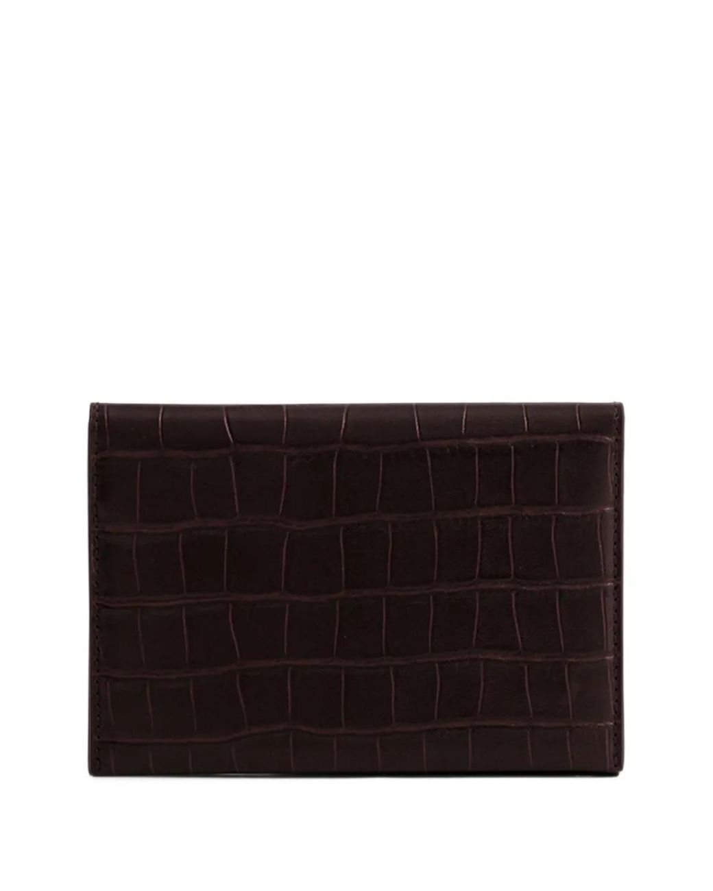Yu Mei Black Jessie Folio Crocodile-Embossed Wallet
