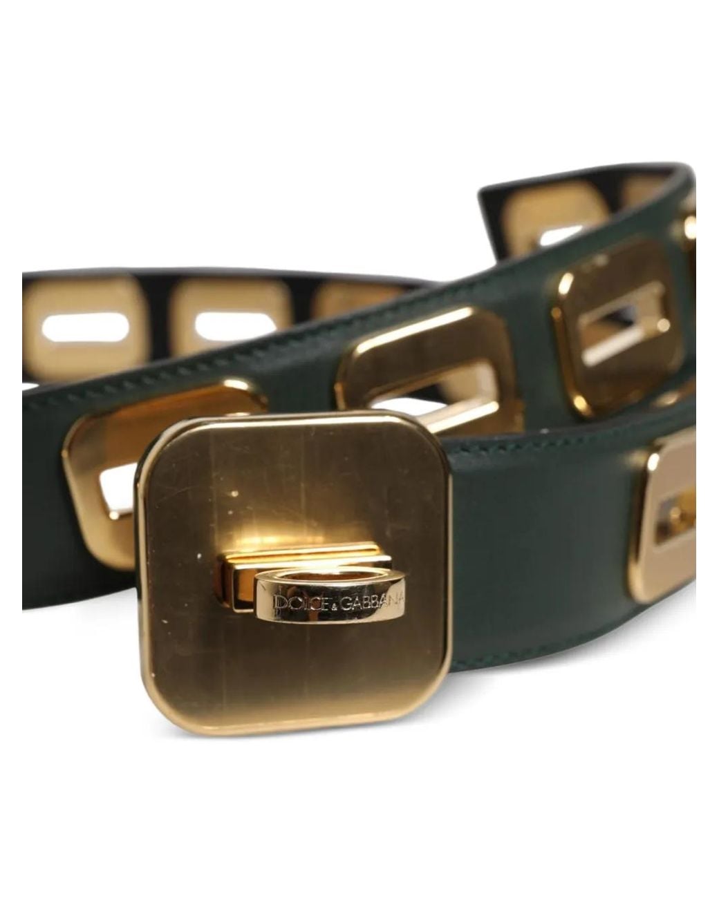 Dolce & Gabbana Black Cut-Out Leather Belt