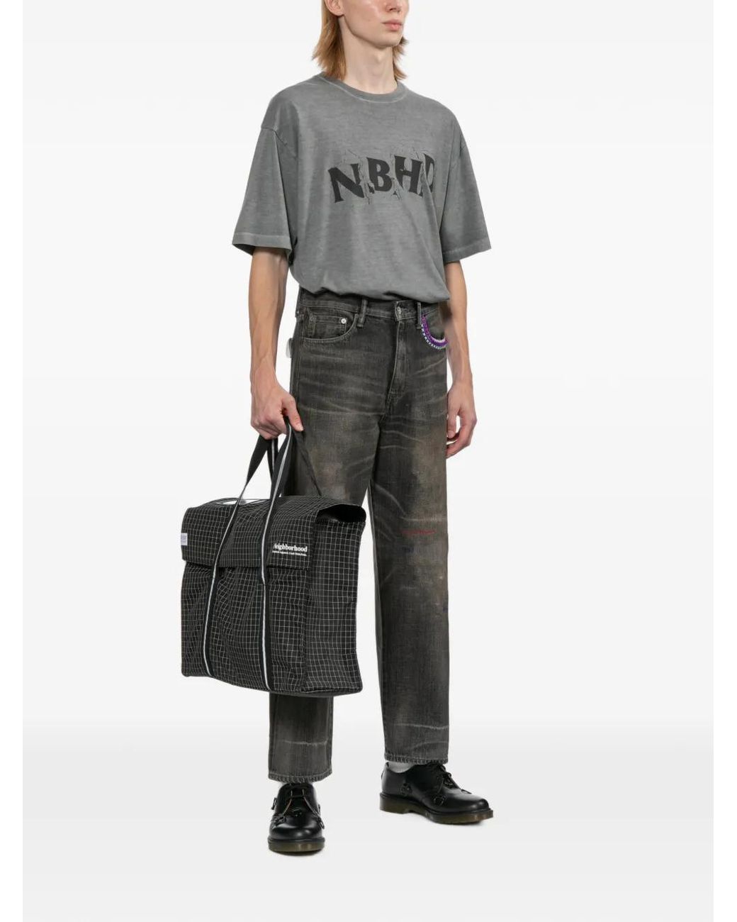 Neighborhood Gray Dp Basic Washed Jeans for men