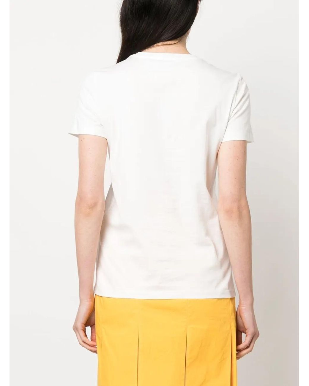 Max Mara White Embroidered Monogram T-Shirt