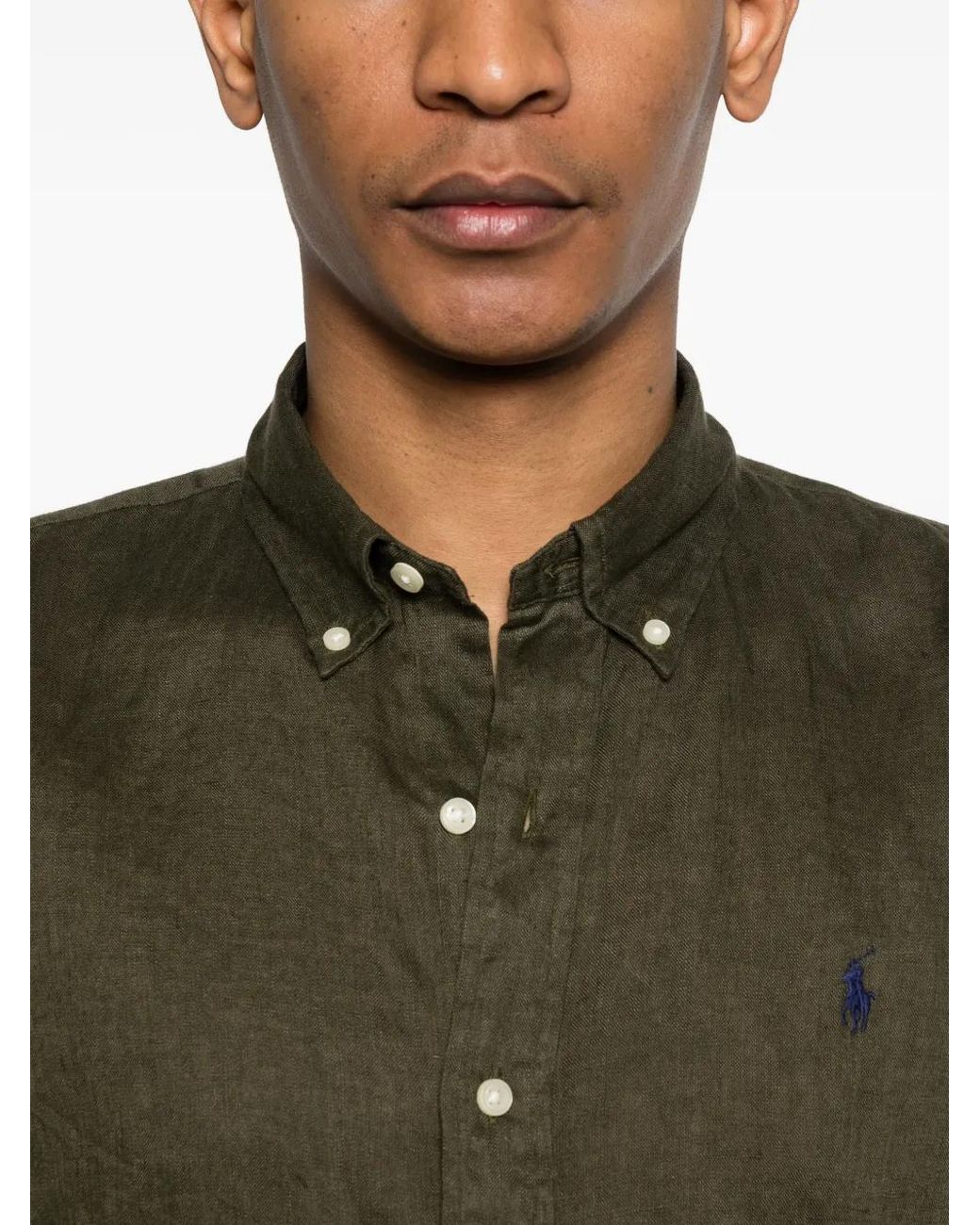 Polo Ralph Lauren Green Button-Up Shirt for men