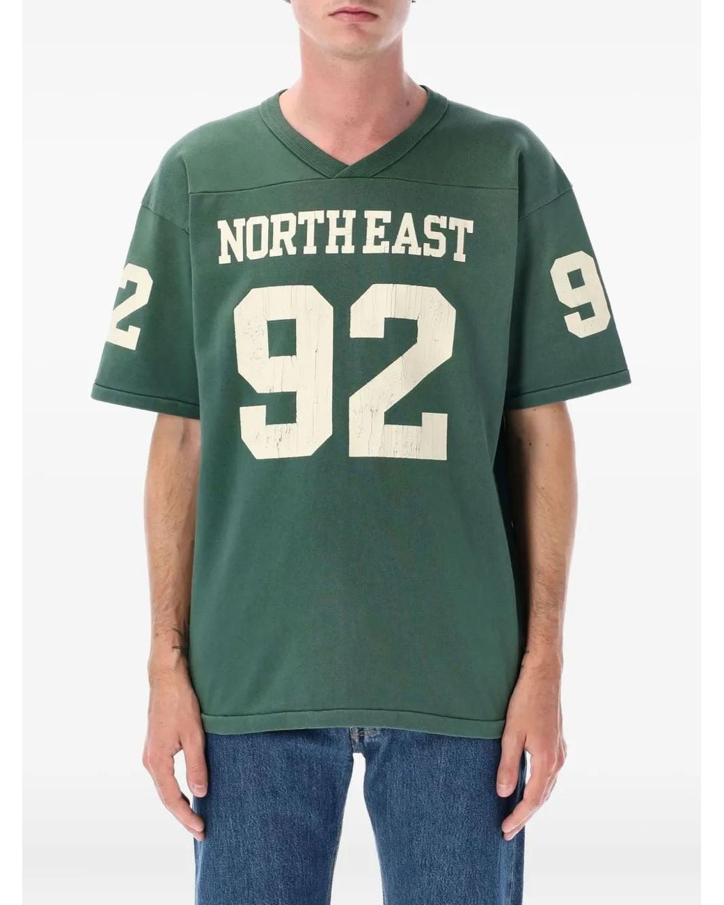 Polo Ralph Lauren Green Number-Print V-Neck T-Shirt for men