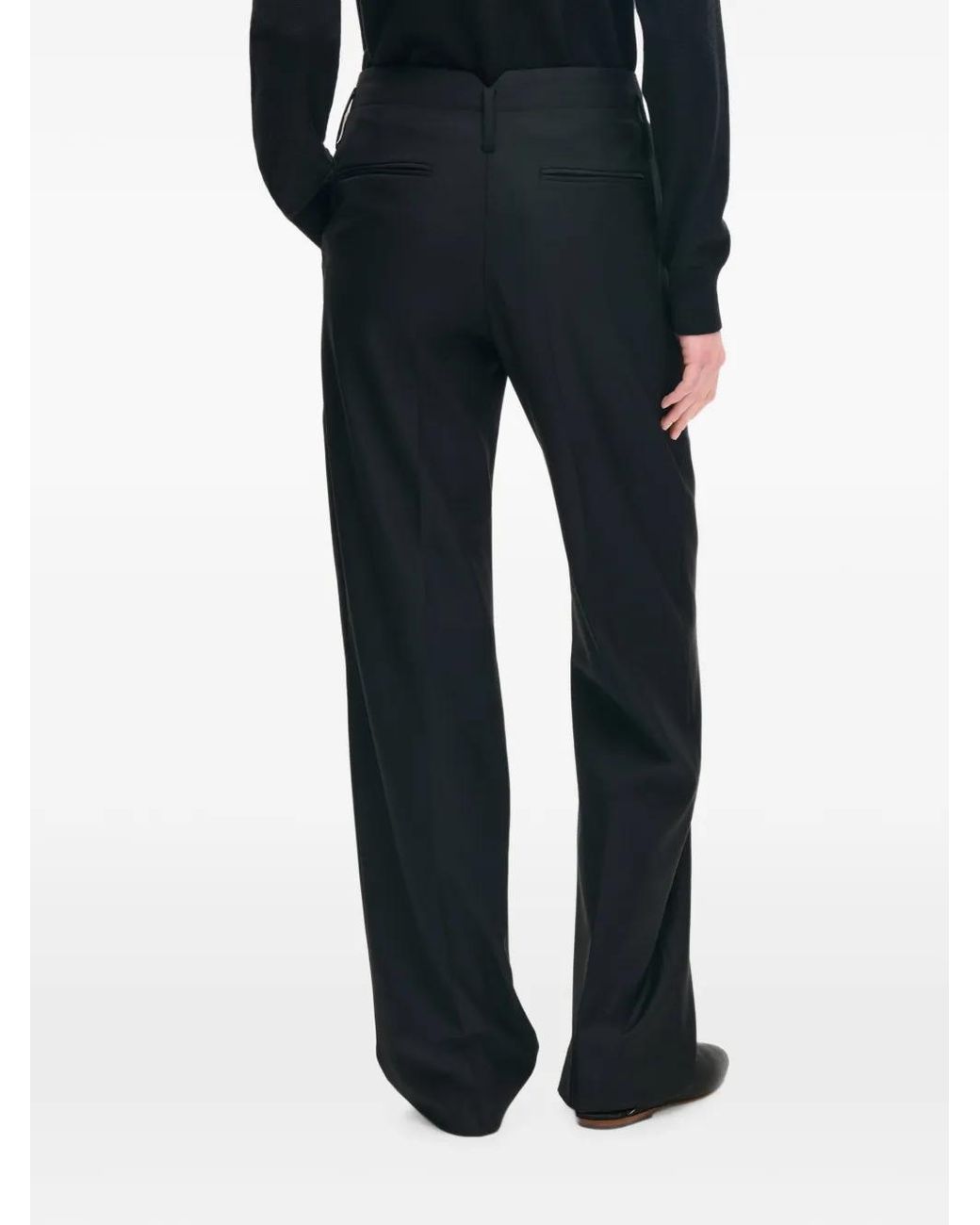 KENZO Black Wool Tailored Trousers