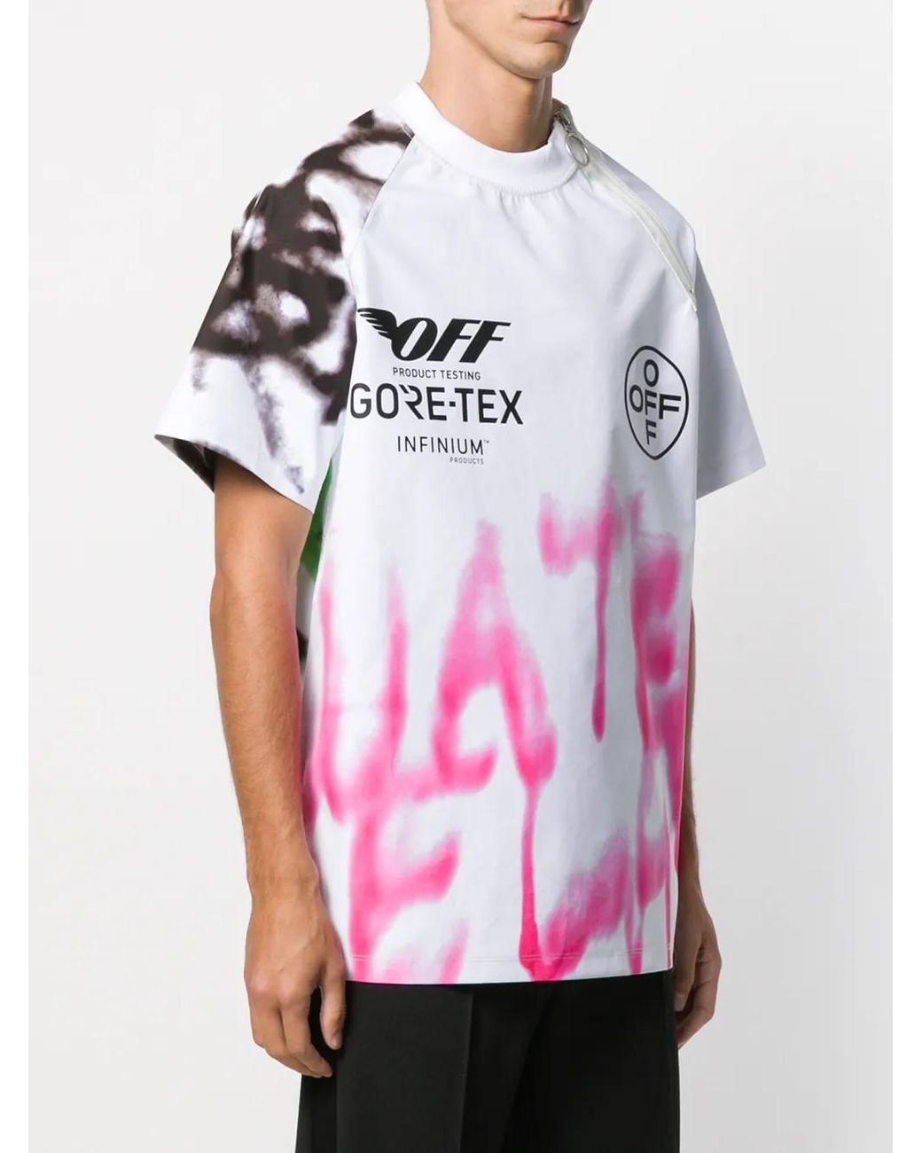 Off-White c/o Virgil Abloh Goretex Graffiti Print T-shirt in Pink 