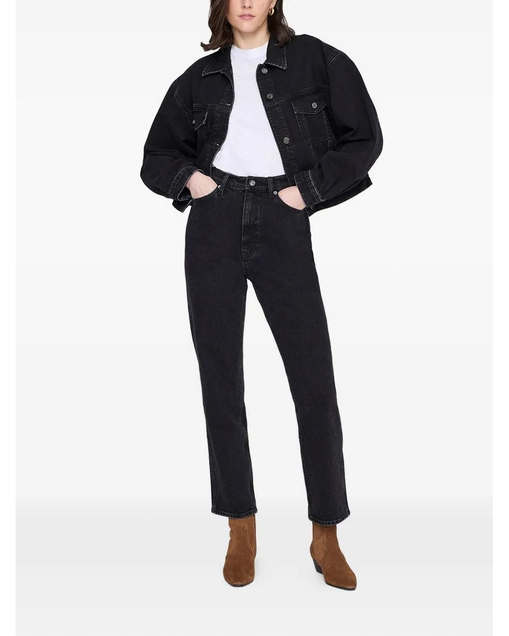 Anine Bing Black Quincy Button-Up Jacket