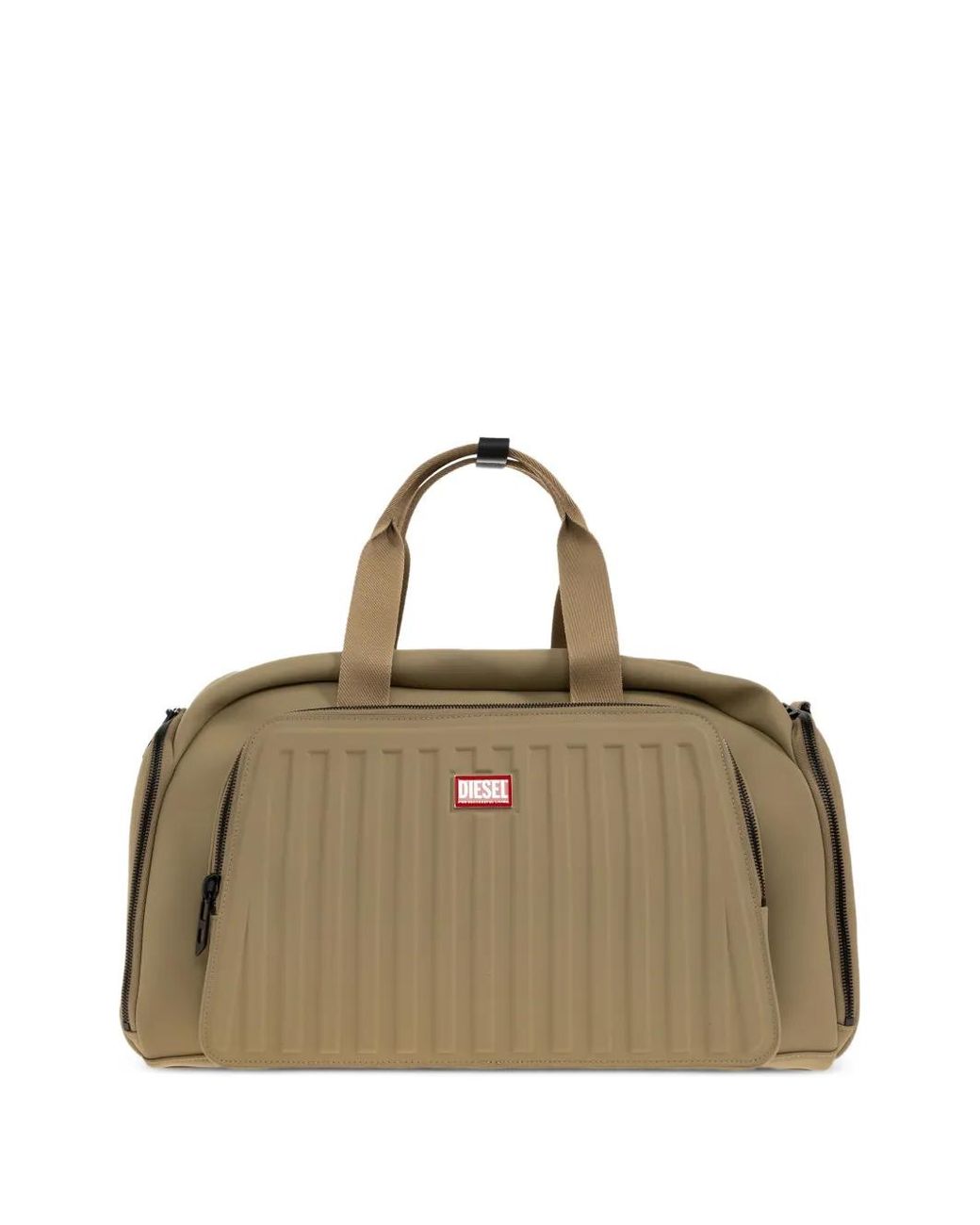 DIESEL Natural Ribbed Logo-Patch Holdall Bag