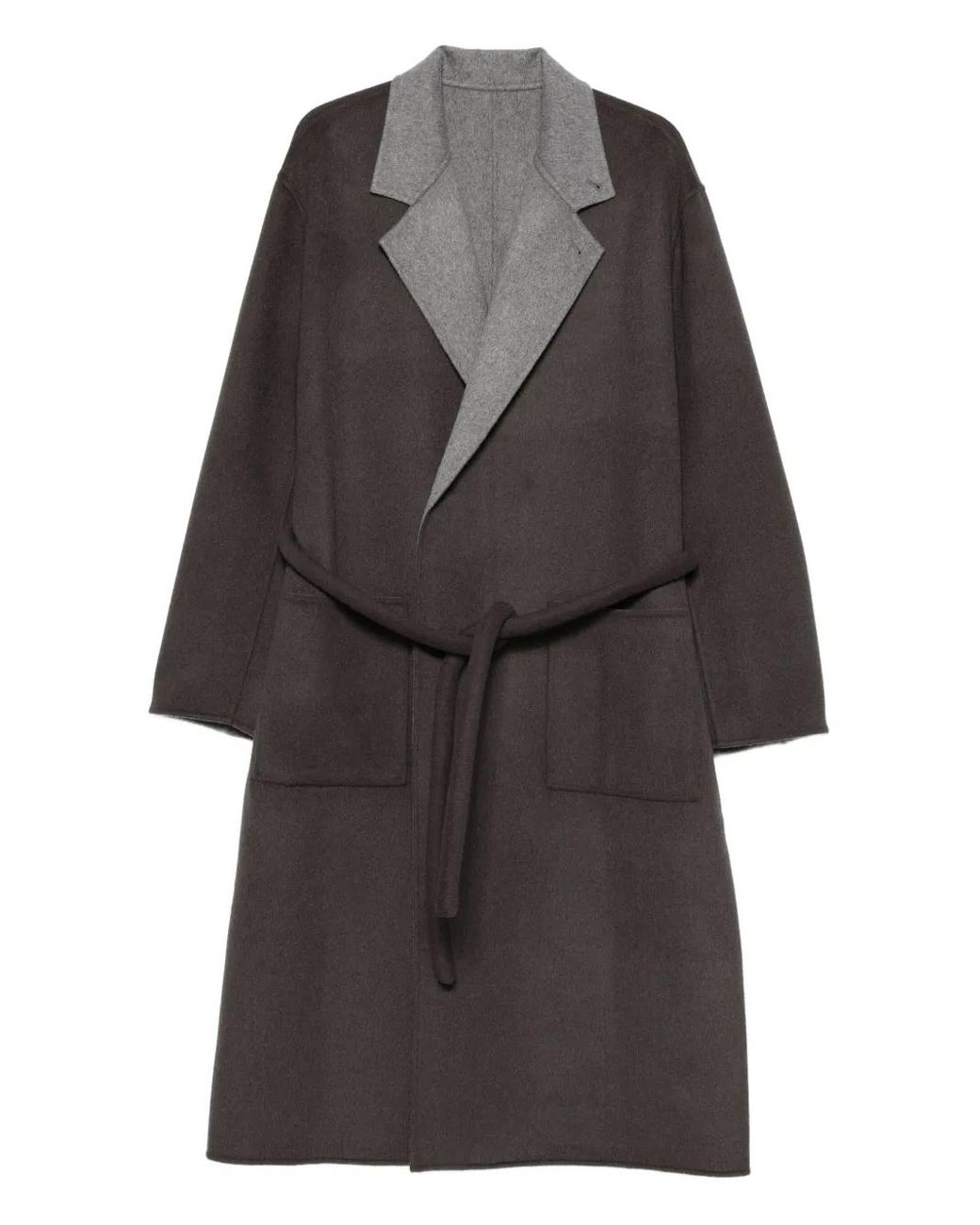 stein Gray Reversible Notched-Lapels Coats