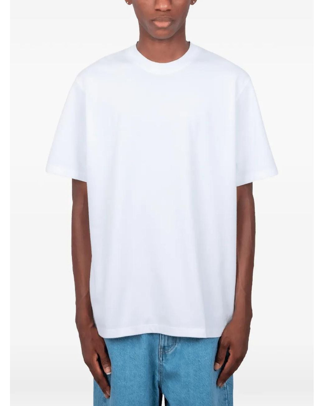Arte' White T-Shirt Composition À Patch Imprimé for men