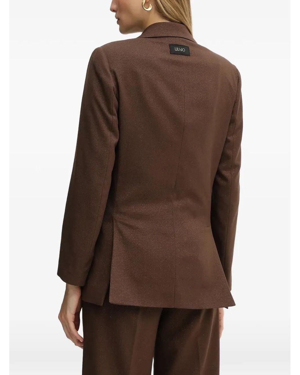 Liu Jo Brown Single-Breasted Blazer