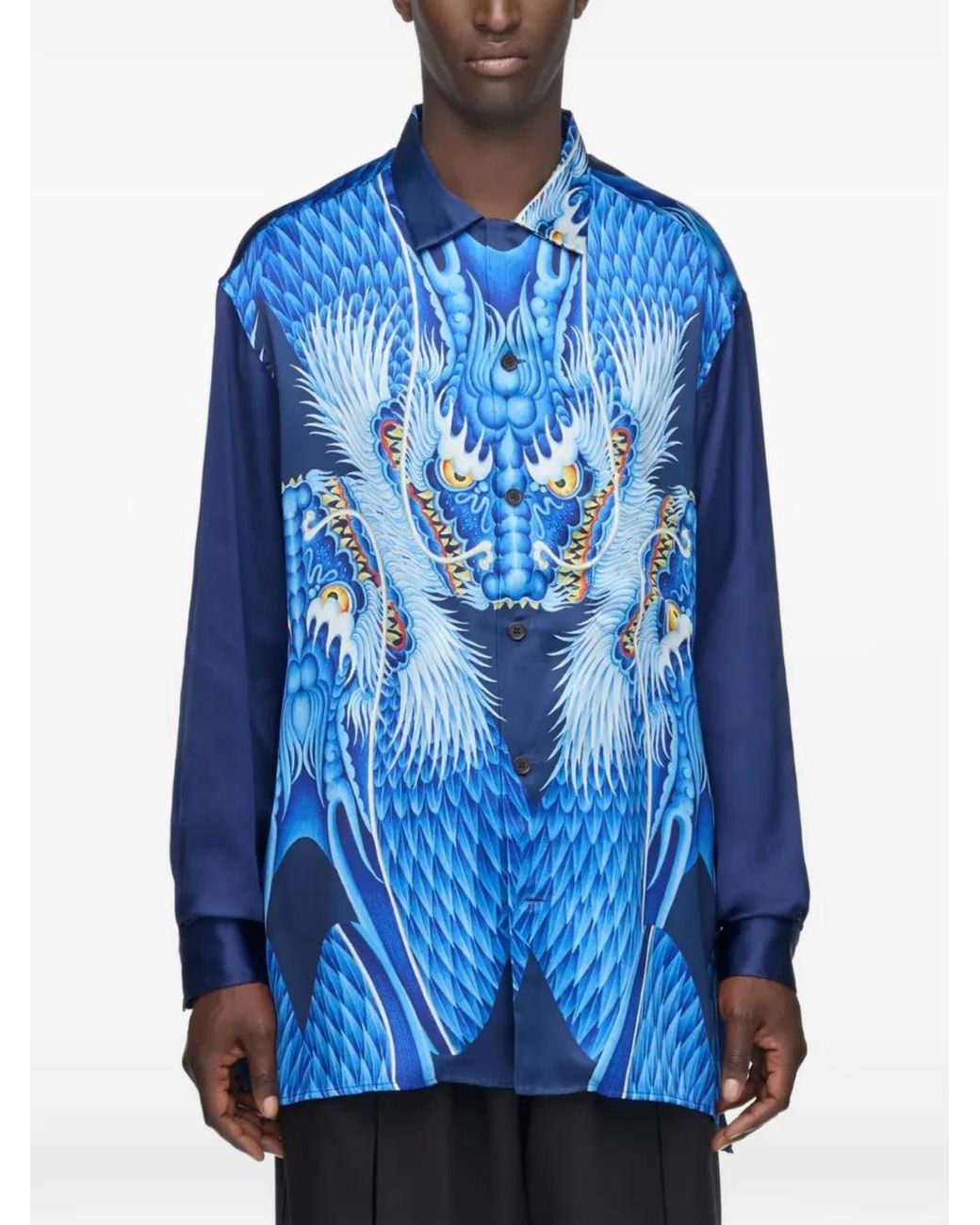 Camicia di Y-3 in Blue da Uomo