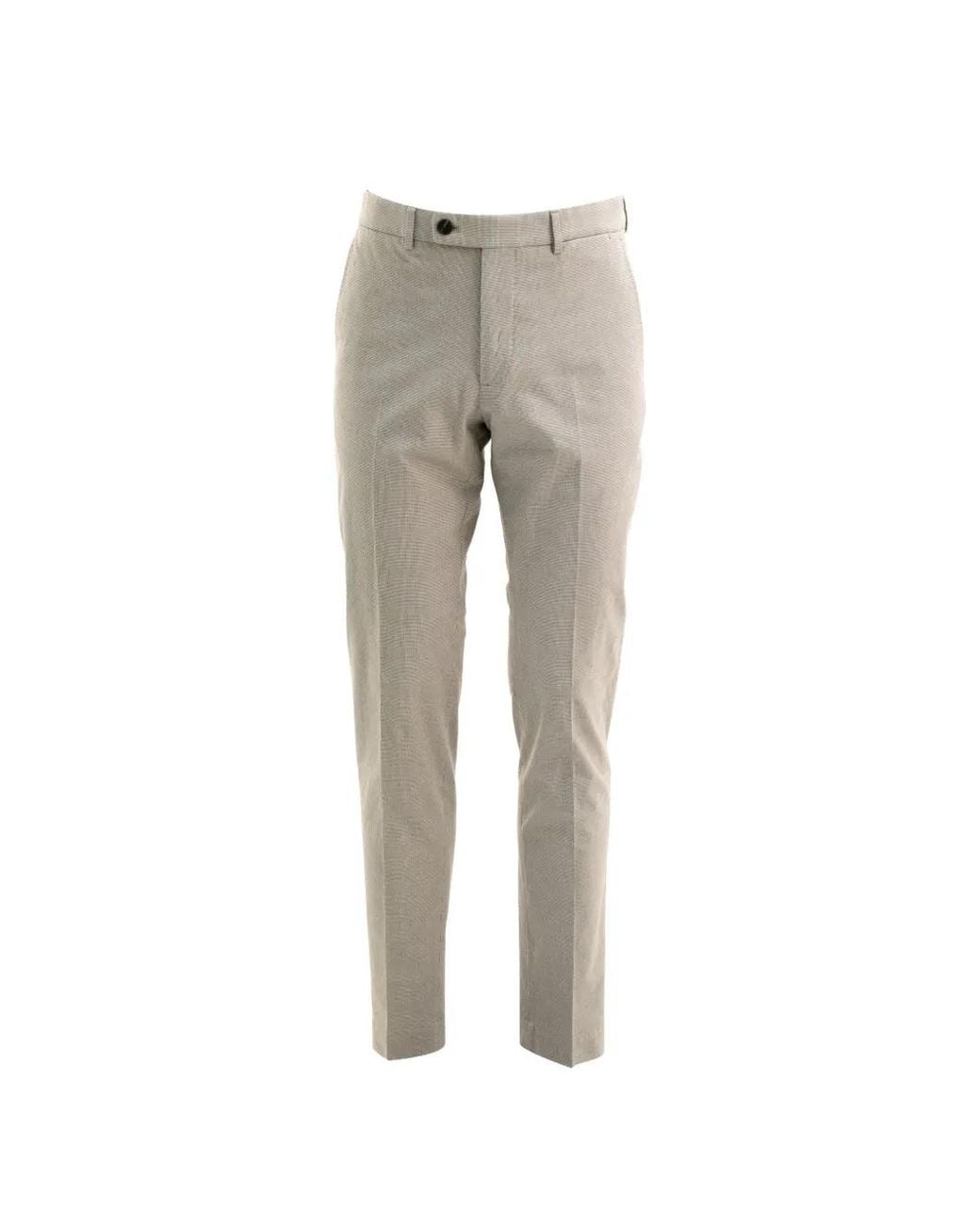 Incotex Gray Pressed-Crease Tailored Trousers for men