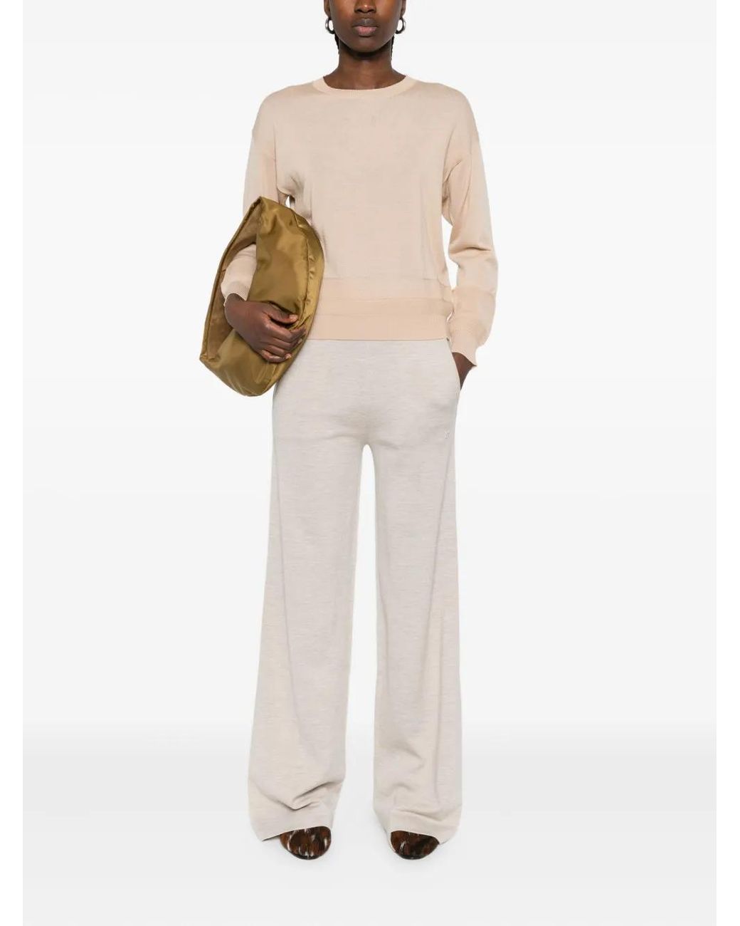 Eleventy Natural Round-Neck Sweater
