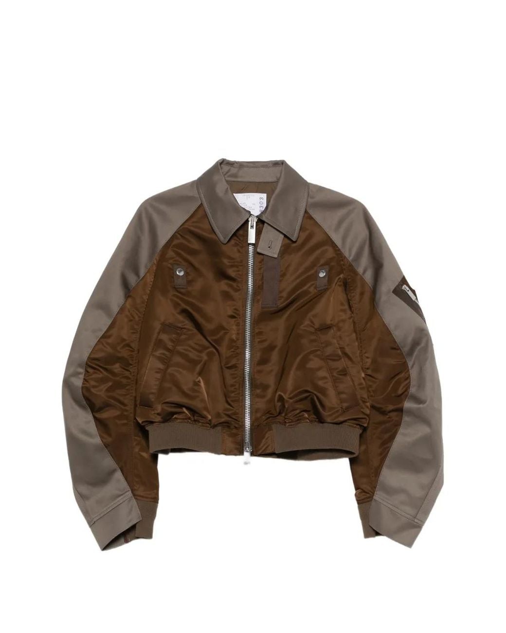 Chaqueta Bómber Con Cremallera Sacai de color Brown