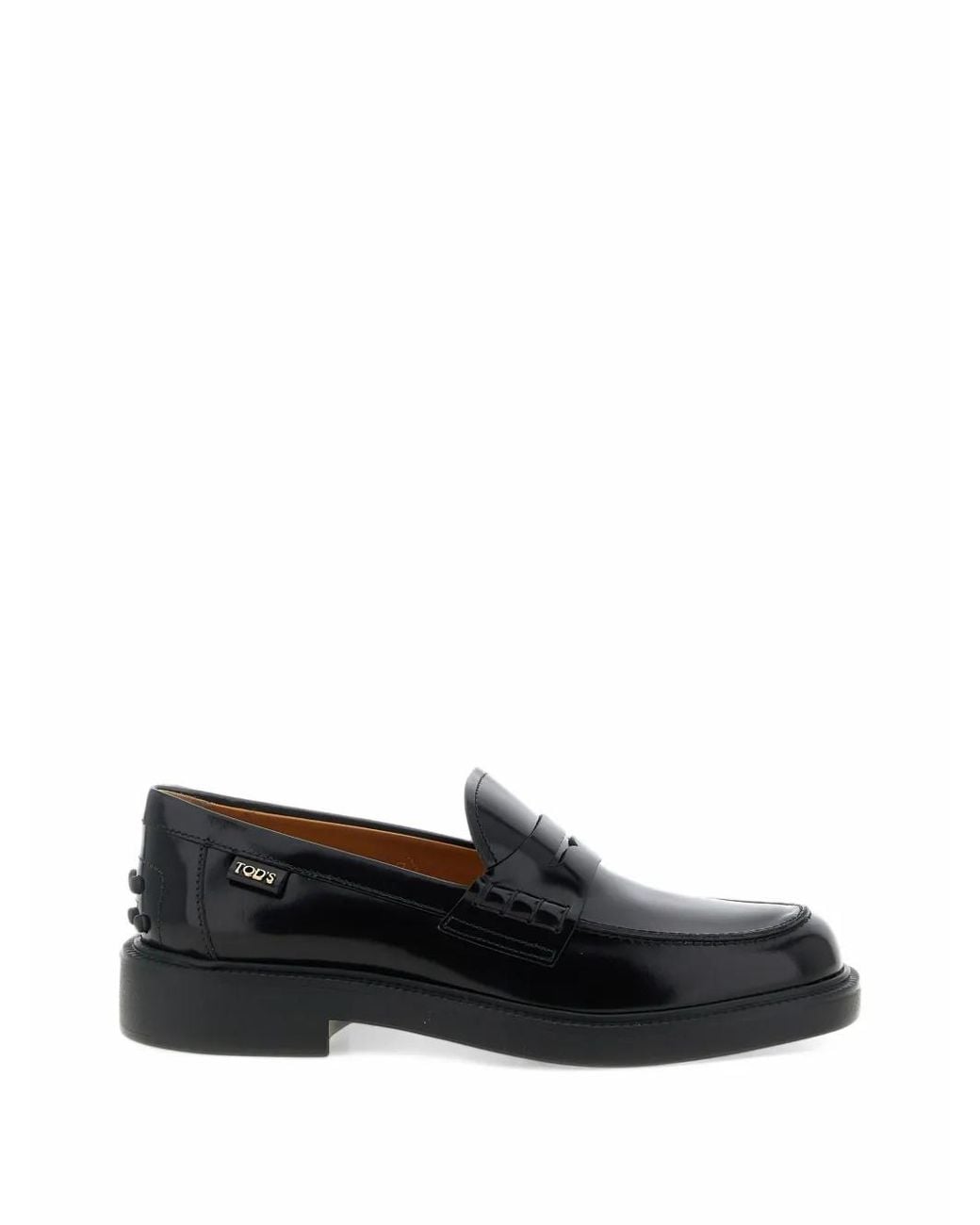 Tod's Black Logo-Plaque Gomma Loafers