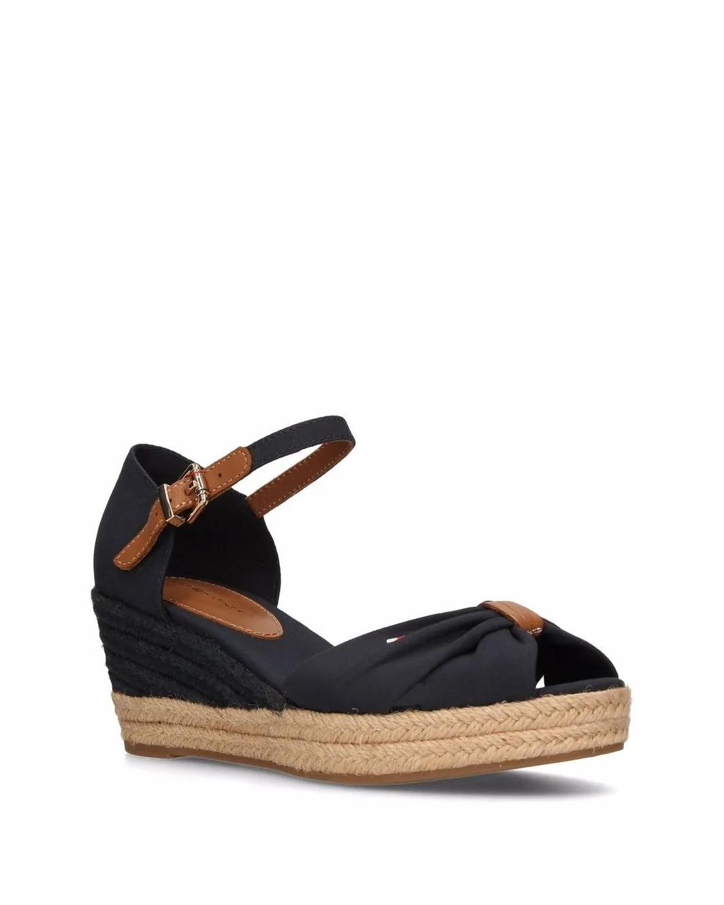 Tommy Hilfiger Blue Opened-Toe Wedge Espadrilles