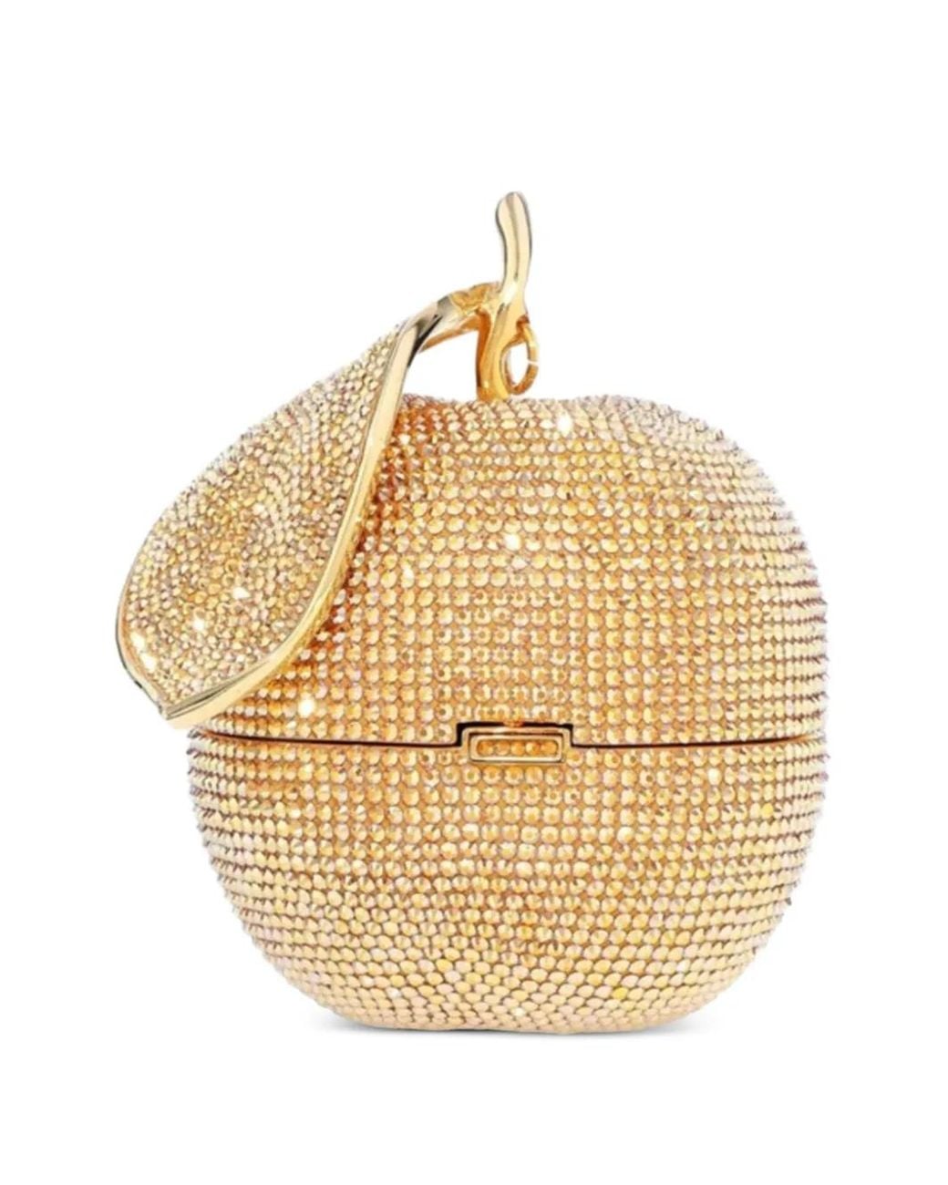 Judith Leiber Metallic Apple Golden Delicious Clutch Bag