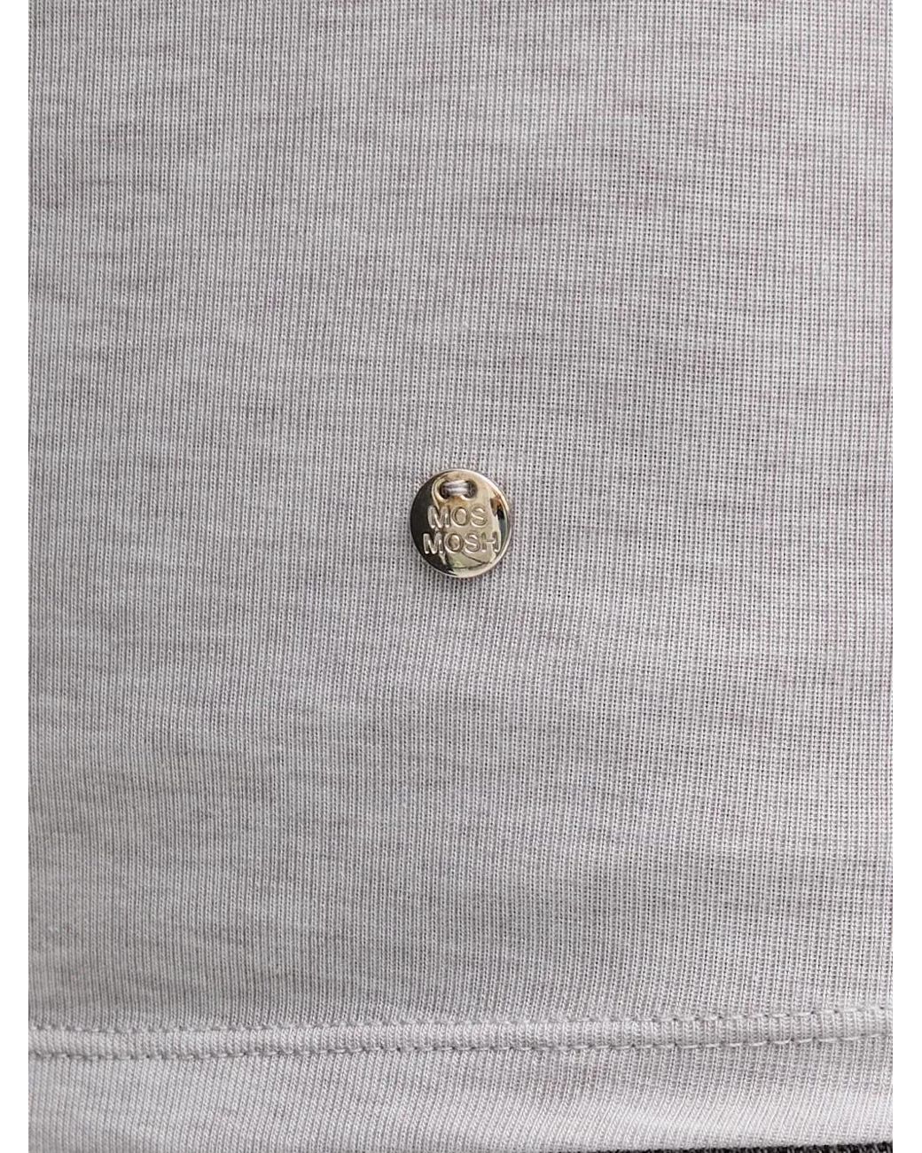 Mos Mosh Gray Long-Sleeve Round-Neck T-Shirt