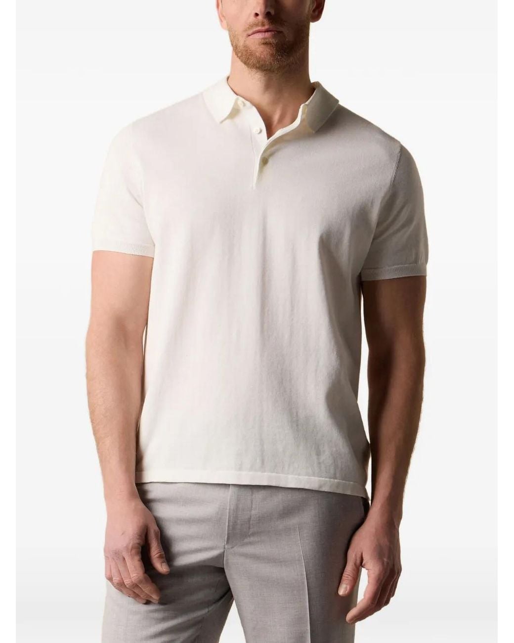 Brooks Brothers White Half-Button Polo Shirt for men