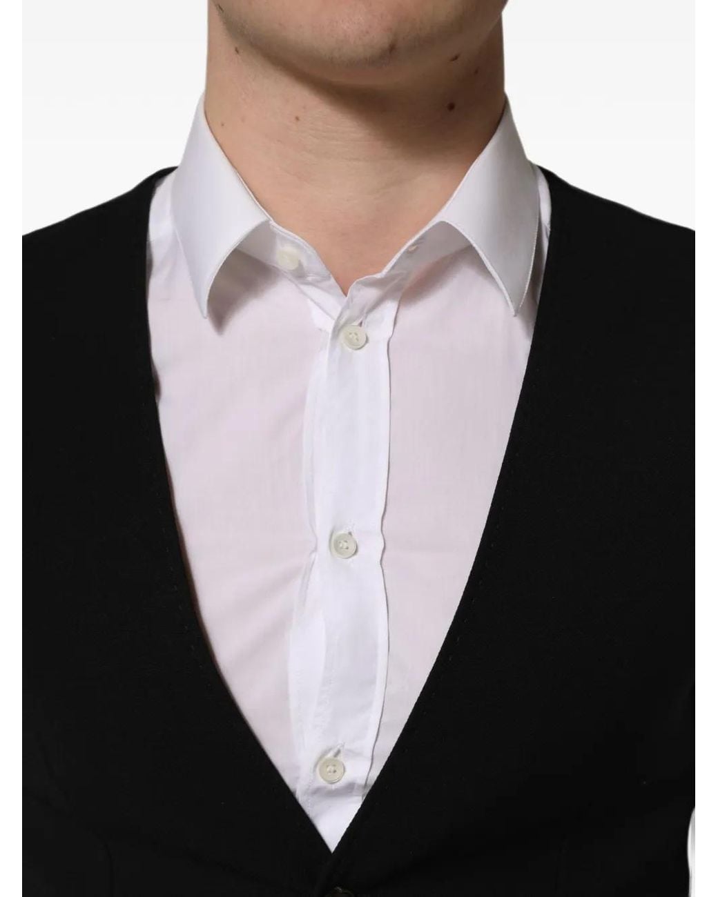 Dolce & Gabbana Black Single-Breasted Waistcoat for men