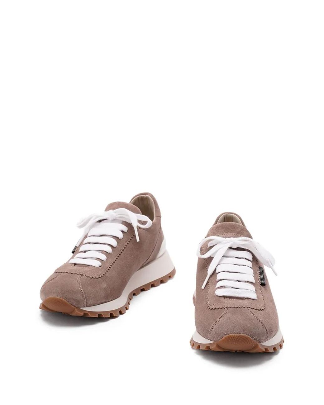 Brunello Cucinelli Brown Suede Sneakers