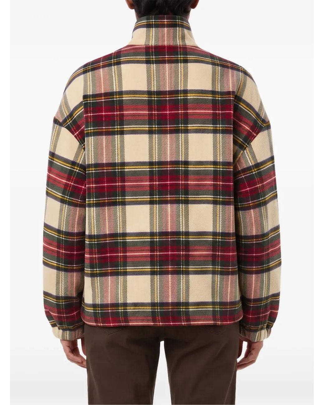 DARKPARK Black Aj Tartan-Pattern Checked Zip-Up Jacket for men