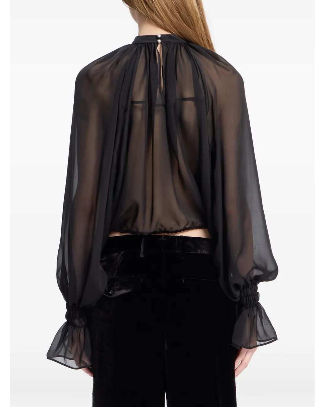 Ann Demeulemeester Black Celin Balloon Blouse
