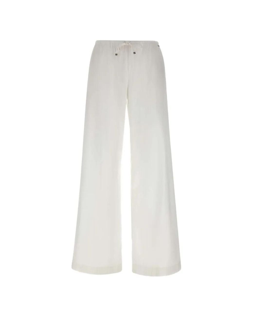 Herno White Pantalon À Lien De Resserrage