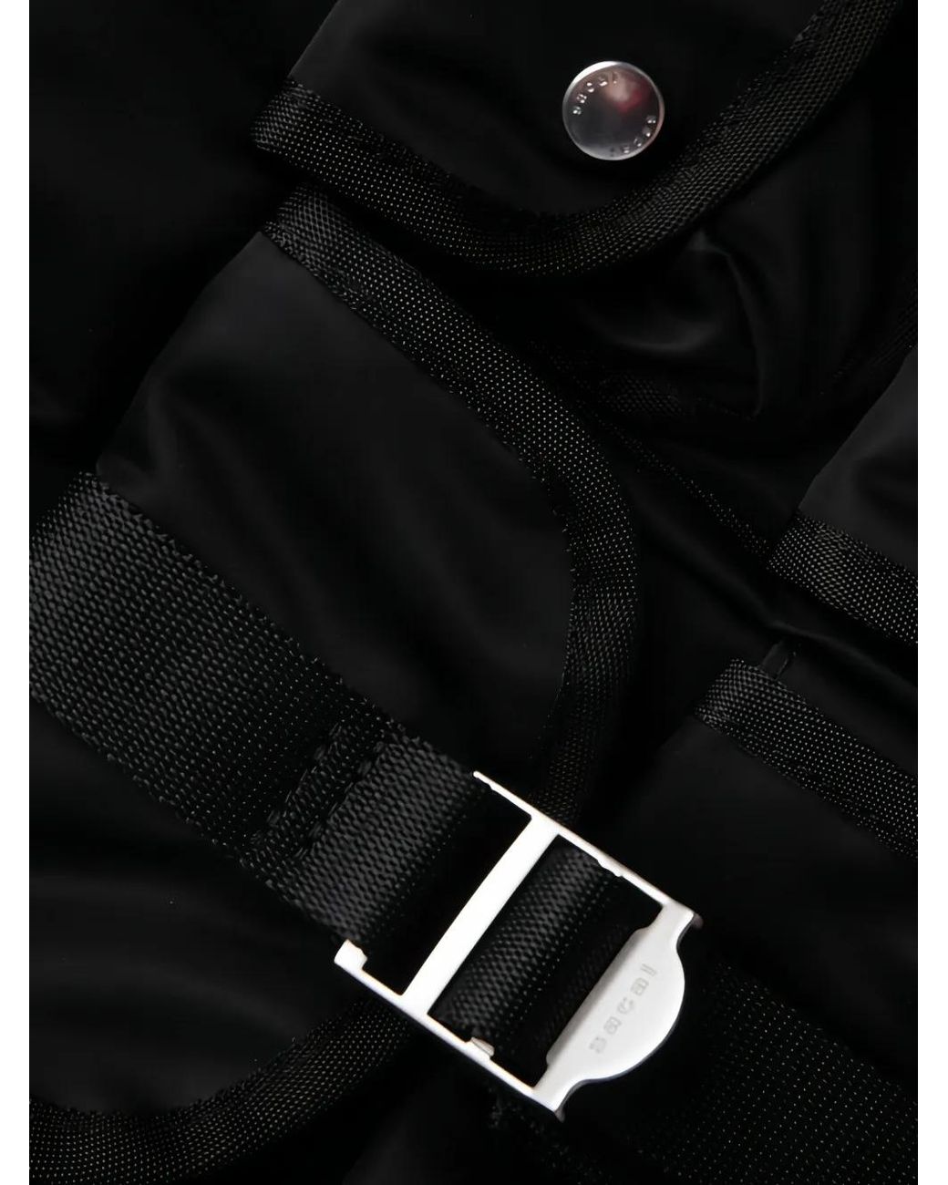 Sacai Black Multi-Pocket Nylon Tote Bag for men