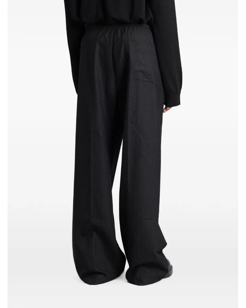 Anips Black Pressed-Crease Trousers for men
