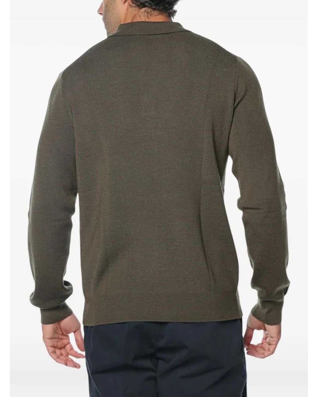 Trussardi Green Wool Polo Shirt for men