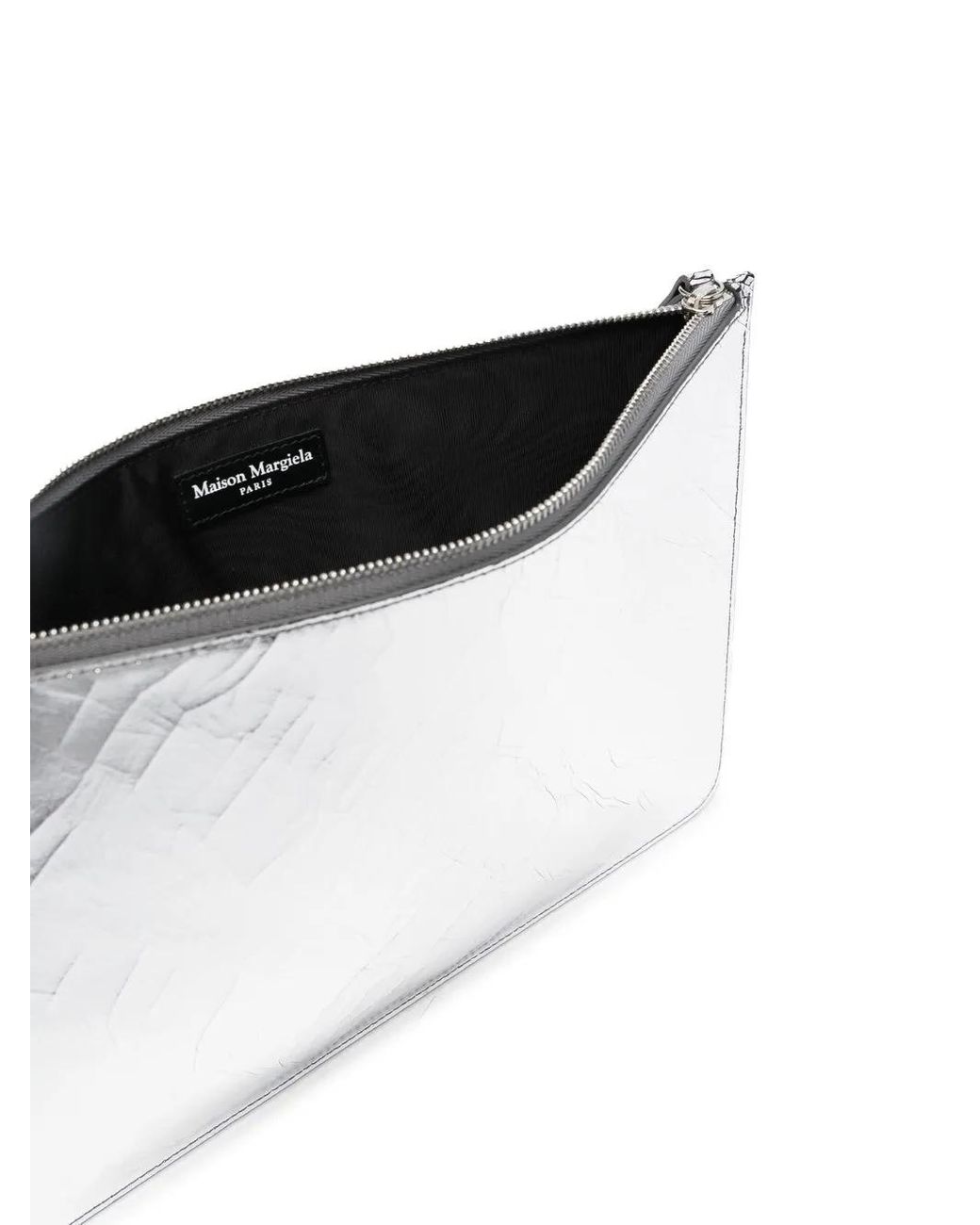 Maison Margiela Gray Four-Stitch Logo Clutch for men