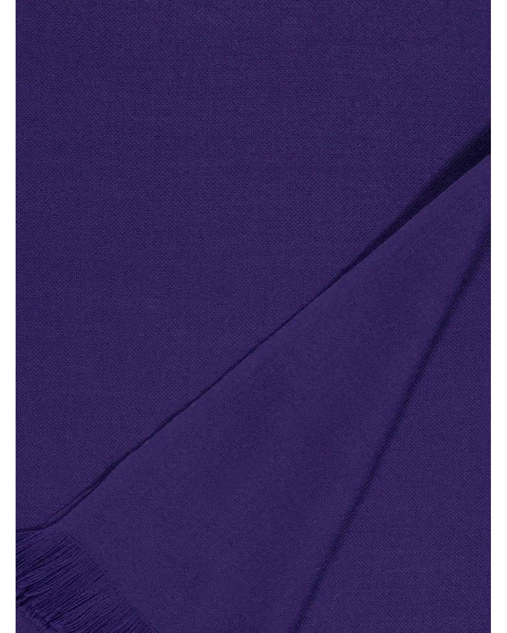 Bompard Purple Voile Fringed Stole