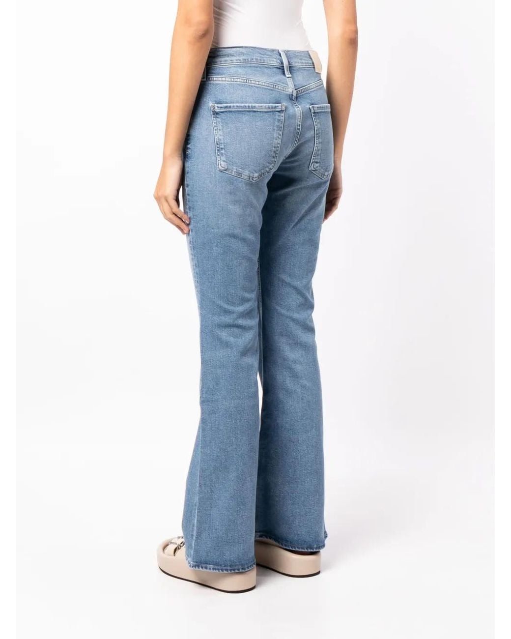 Citizens of Humanity Blue Isola Mid-Rise Flared Jeans
