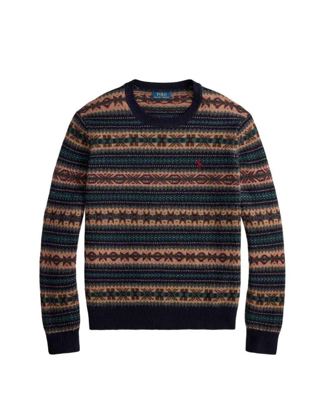 Polo Ralph Lauren Black Fair Isle Sweater for men
