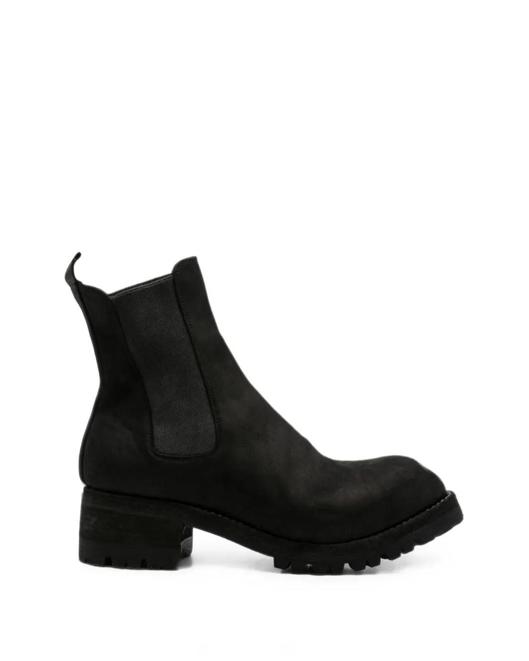 Guidi Black Chunky-Sole Chelsea Boots