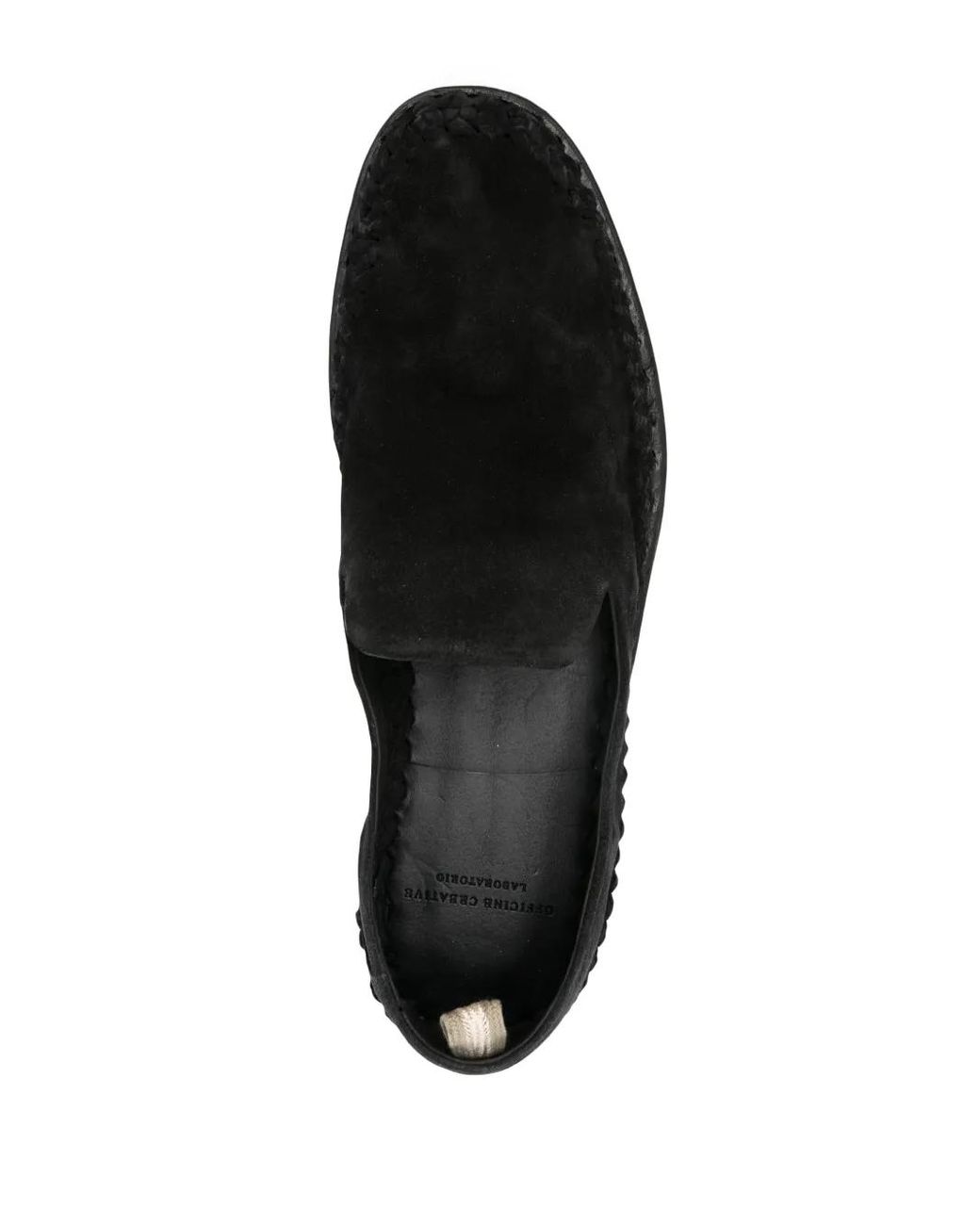 Officine Creative Black Miles 002 Suede Loafers for men
