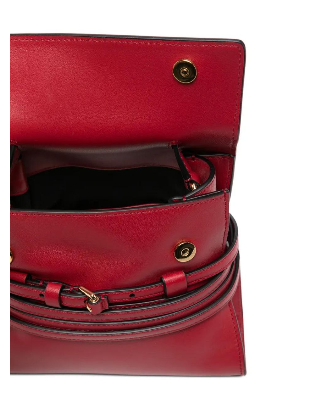 Moschino Red Tie Me Belt-Detail Top-Handle Mini Tote Bag