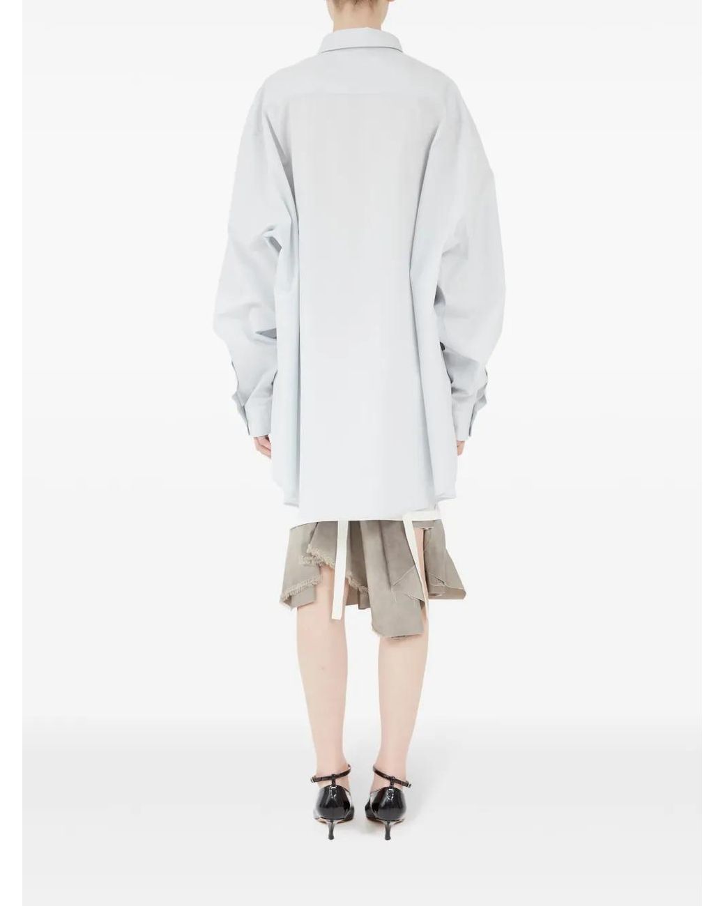 Maison Margiela White Oversized Light Cotton Shirt