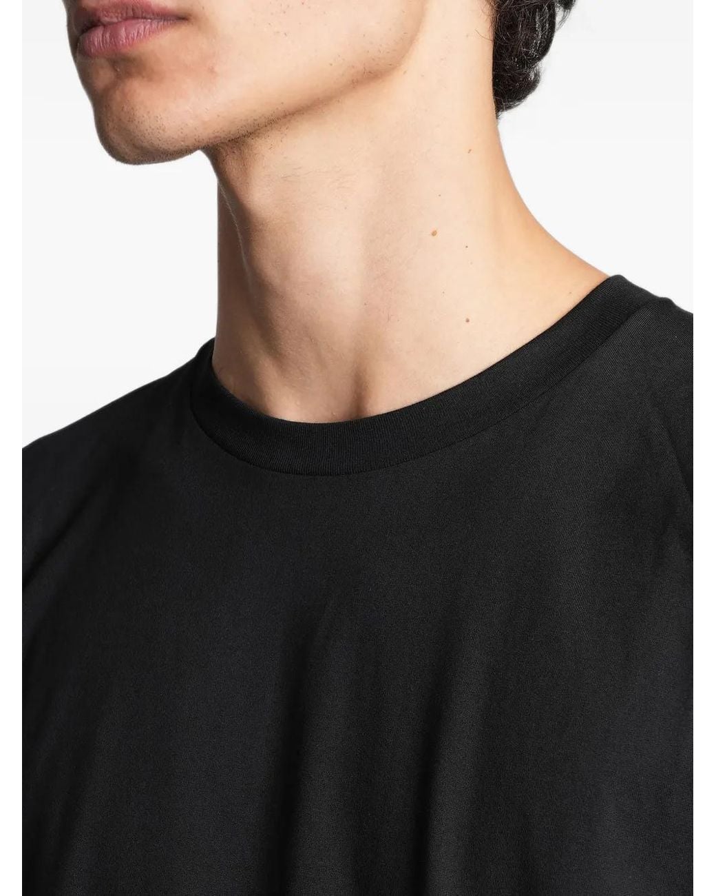 Ssstein Black Crew-Neck T-Shirt for men