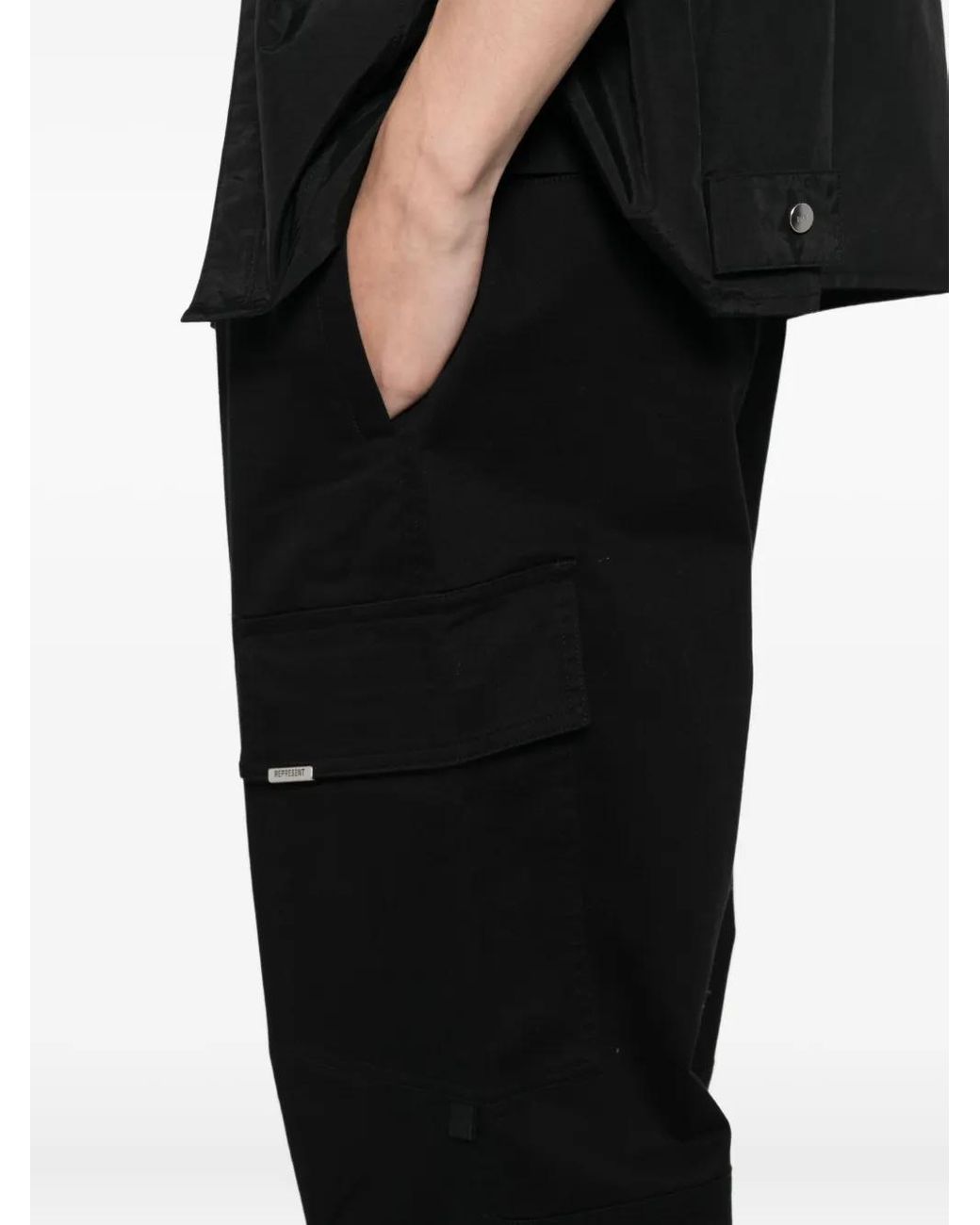 Represent Cargohose Mit Umschlag in Black für Herren