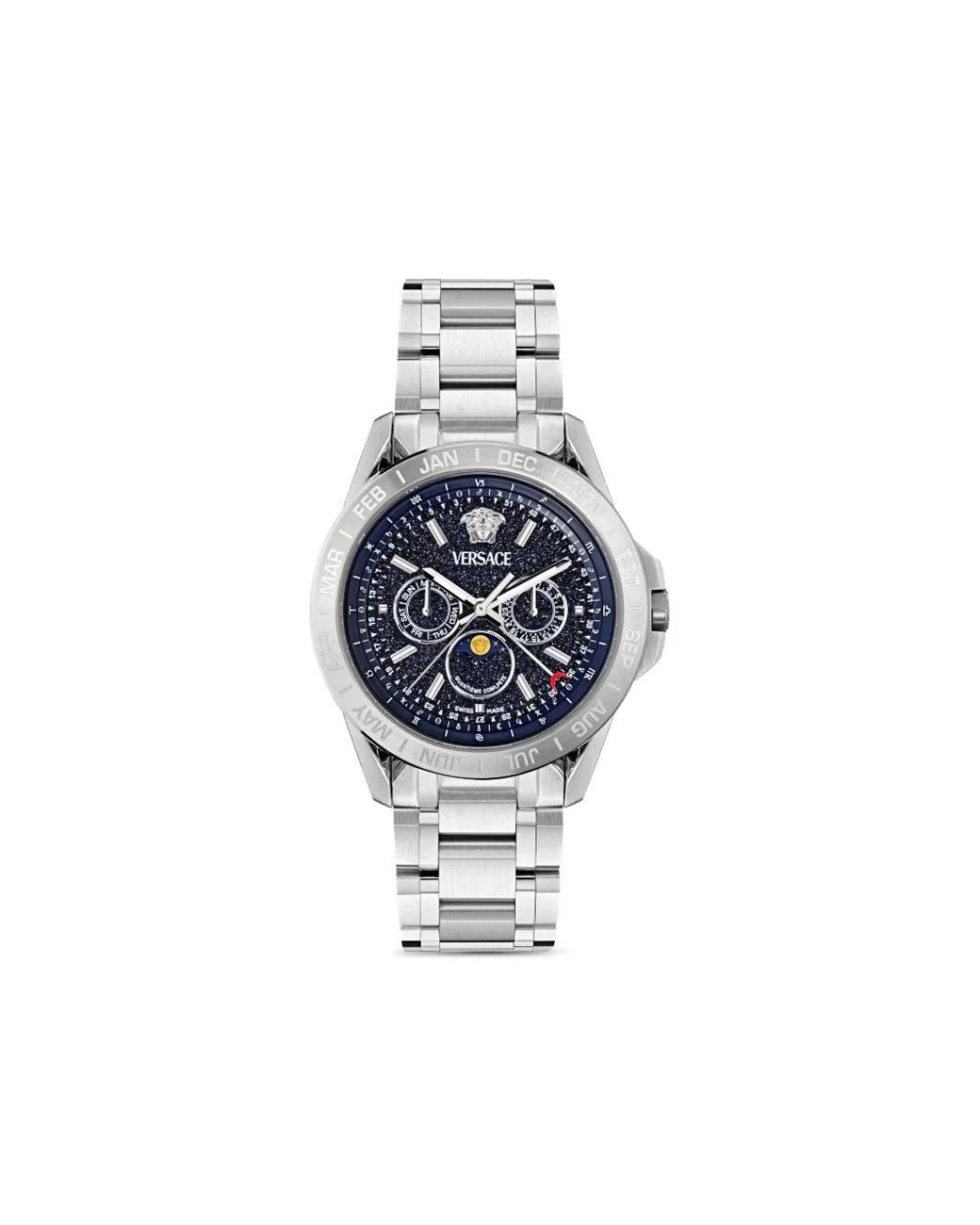Reloj V-Galaxy Moonphase Versace de hombre de color Blue