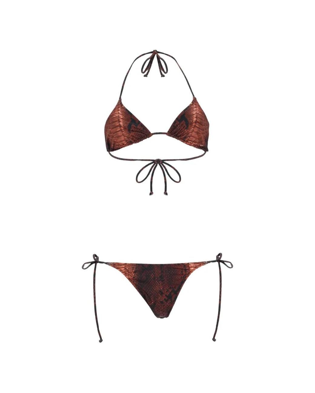 Jean Paul Gaultier White Printed Bikini
