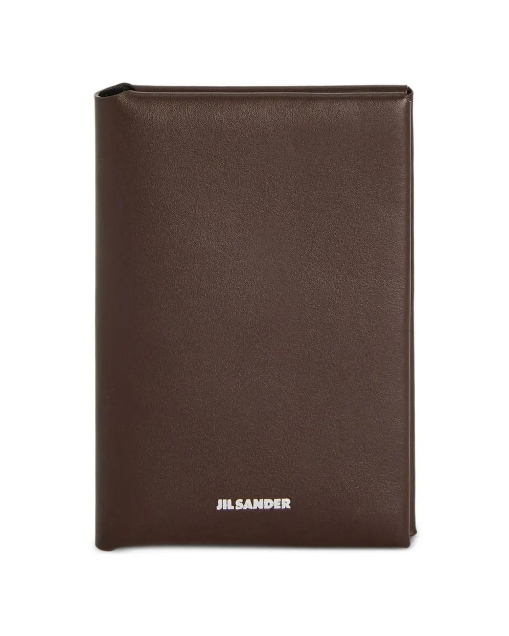 Jil Sander Brown Grained Leather Passport Holder for men