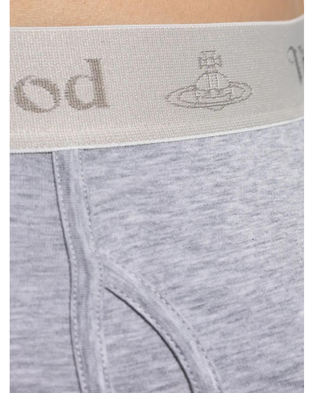 Vivienne Westwood Gray Logo-Waistband Boxers for men