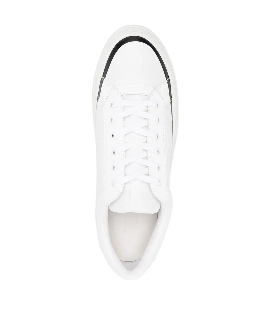 Gcds White Leather Logo Sneakers for men